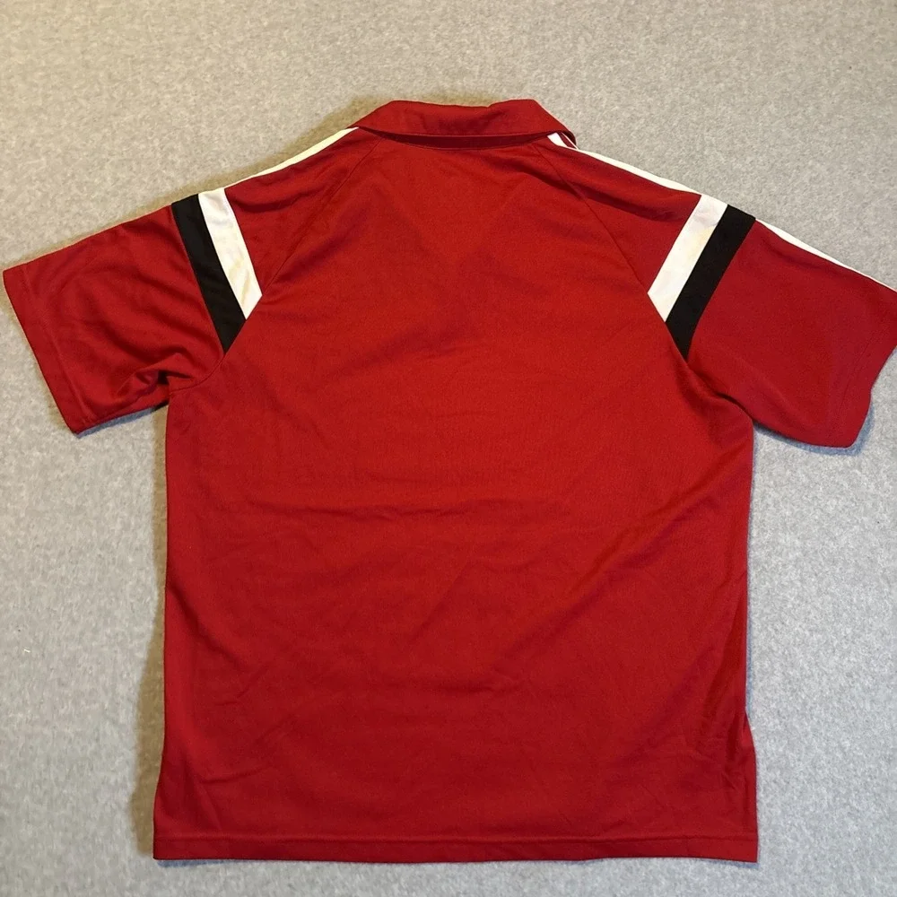 Adidas Arsenal Alithsa Climalite Men's XL Polo Soccer Futbol Red White Jersey